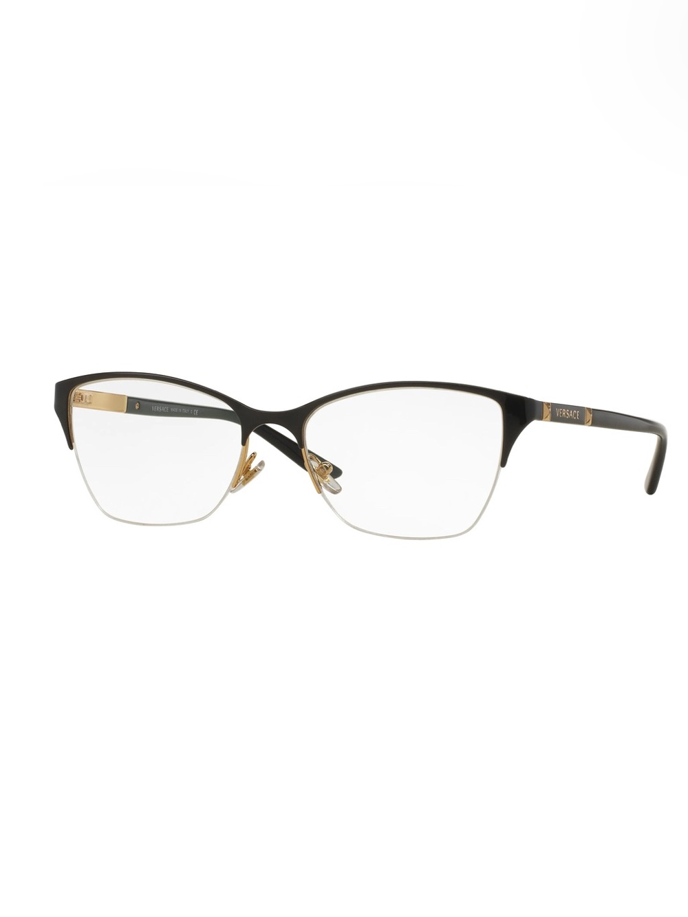 Versace Black and Gold Eyeglasses Frame